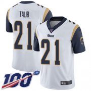 Wholesale Cheap Nike Rams #21 Aqib Talib White Men's Stitched NFL 100th Season Vapor Limited Jersey