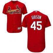 Wholesale Cheap Cardinals #45 Bob Gibson Red Flexbase Authentic Collection Stitched MLB Jersey