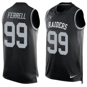 Wholesale Cheap Nike Raiders #99 Clelin Ferrell Black Team Color Men\'s Stitched NFL Limited Tank Top Jersey
