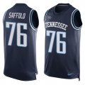 Wholesale Cheap Nike Titans #76 Rodger Saffold Navy Blue Team Color Men's Stitched NFL Limited Tank Top Jersey