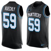 Wholesale Cheap Nike Panthers #59 Luke Kuechly Black Team Color Men's Stitched NFL Limited Tank Top Jersey