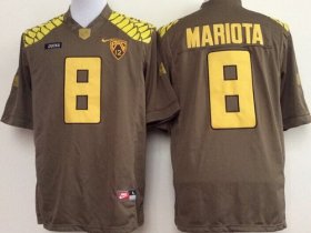 Wholesale Cheap Oregon Duck #8 Marcus Mariota 2013 Brown Limited Jersey