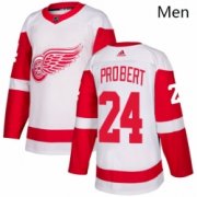 Wholesale Cheap Mens Adidas Detroit Red Wings 24 Bob Probert Authentic White Away NHL Jersey