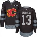 Wholesale Cheap Adidas Flames #13 Johnny Gaudreau Black 1917-2017 100th Anniversary Stitched NHL Jersey