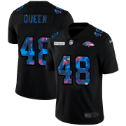 Cheap Baltimore Ravens #48 Patrick Queen Men's Nike Multi-Color Black 2020 NFL Crucial Catch Vapor Untouchable Limited Jersey