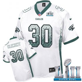 Wholesale Cheap Nike Eagles #30 Corey Clement White Super Bowl LII Men\'s Stitched NFL Elite Drift Fashion Jersey