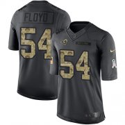 Wholesale Cheap Nike Rams #54 Leonard Floyd Black Men's Stitched NFL Limited 2016 Salute to Service Jersey