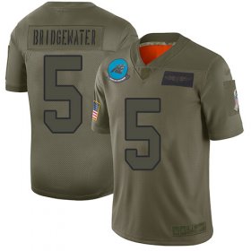 Wholesale Cheap Nike Panthers #5 Teddy Bridgewater Camo Men\'s Stitched NFL Limited 2019 Salute To Service Jersey