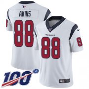 Wholesale Cheap Nike Texans #88 Jordan Akins White Men's Stitched NFL 100th Season Vapor Untouchable Limited Jersey