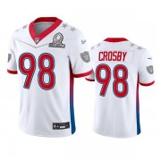 Wholesale Cheap Men's Las Vegas Raiders #98 Maxx Crosby 2022 White Pro Bowl Stitched Jersey
