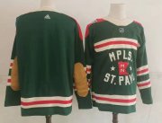 Wholesale Cheap Men's Minnesota Wild Blank Green 2022 Winter Classic Adidas Stitched NHL Jersey