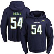 Wholesale Cheap Nike Chargers #54 Melvin Ingram Navy Blue Name & Number Pullover NFL Hoodie