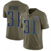 Wholesale Cheap Nike Titans #31 Kevin Byard Olive Youth Stitched NFL Limited 2017 Salute to Service Jersey
