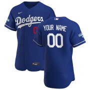 Wholesale Cheap Los Angeles Dodgers Custom Men's Nike Royal Alternate 2020 World Series Champions Authentic Player MLB Jersey