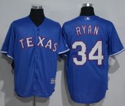 Wholesale Cheap Rangers #34 Nolan Ryan Blue New Cool Base Stitched MLB Jersey