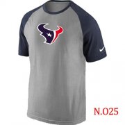 Wholesale Cheap Nike Houston Texans Ash Tri Big Play Raglan NFL T-Shirt Grey/Navy Blue