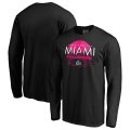 Wholesale Cheap NFL Miami Super Bowl LIV Sunset Long Sleeve T-Shirt Black