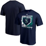 Wholesale Cheap Seattle Mariners Majestic 2019 Spring Training Cactus League Base on Ball T-Shirt Navy