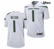 Wholesale Cheap Men New York Jets #1 Zach Wilson Jersey White 2021 Game Football