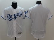 Wholesale Cheap Royals Blank White Flexbase Authentic Collection Stitched MLB Jersey