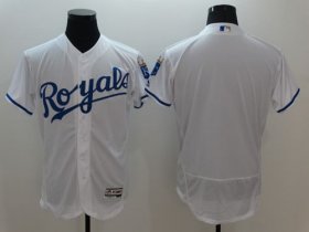 Wholesale Cheap Royals Blank White Flexbase Authentic Collection Stitched MLB Jersey