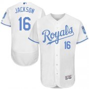 Wholesale Cheap Royals #16 Bo Jackson White Flexbase Authentic Collection Father's Day Stitched MLB Jersey