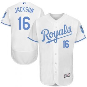 Wholesale Cheap Royals #16 Bo Jackson White Flexbase Authentic Collection Father\'s Day Stitched MLB Jersey