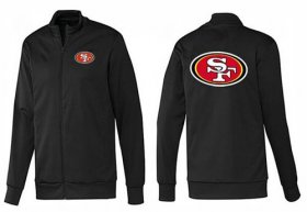 Wholesale Cheap NFL San Francisco 49ers Team Logo Jacket Black_1