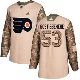 Wholesale Cheap Adidas Flyers #53 Shayne Gostisbehere Camo Authentic 2017 Veterans Day Stitched NHL Jersey