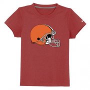 Wholesale Cheap Cleveland Browns Sideline Legend Authentic Logo Youth T-Shirt Red