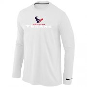 Wholesale Cheap Nike Houston Texans Authentic Logo Long Sleeve T-Shirt White