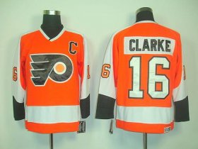 Wholesale Cheap Flyers #16 Clarke Orange CCM Throwback Stitched NHL Jersey