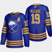 Cheap Buffalo Sabres #19 Jake Mccabe Men's Adidas 2020-21 Home Authentic Player Stitched NHL Jersey Royal Blue