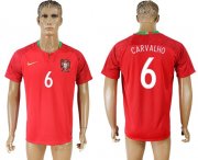 Wholesale Cheap Portugal #6 Carvalho Home Soccer Country Jersey