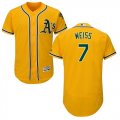 Wholesale Cheap Athletics #7 Walt Weiss Gold Flexbase Authentic Collection Stitched MLB Jersey