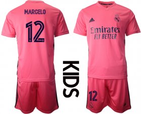 Wholesale Cheap Youth 2020-2021 club Real Madrid away 12 pink Soccer Jerseys