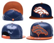 Wholesale Cheap NFL Denver Broncos Fresh Logo Navy Reflective Adjustable Hat Z26