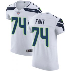Wholesale Cheap Nike Seahawks #74 George Fant White Men\'s Stitched NFL Vapor Untouchable Elite Jersey