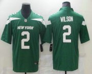Wholesale Cheap Men's New York Jets #2 Zach Wilson Green 2021 Vapor Untouchable Stitched NFL Nike Limited Jersey