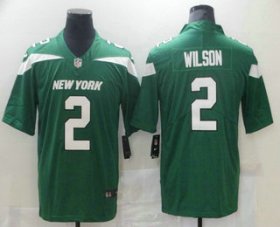 Wholesale Cheap Men\'s New York Jets #2 Zach Wilson Green 2021 Vapor Untouchable Stitched NFL Nike Limited Jersey