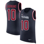 Wholesale Cheap Nike Texans #10 DeAndre Hopkins Navy Blue Team Color Men's Stitched NFL Limited Rush Tank Top Jersey