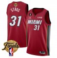 Wholesale Cheap Men's Miami Heat #31 Max Strus Red 2023 Finals Statement Edition With NO.6 Patch Stitched Basketball Jersey