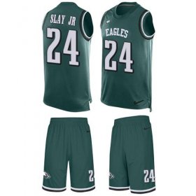 Wholesale Cheap Nike Eagles #24 Darius Slay Jr Green Team Color Men\'s Stitched NFL Limited Tank Top Suit Jersey