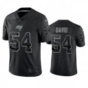 Wholesale Cheap Men's Tampa Bay Buccaneers #54 Lavonte David Black Reflective Limited Stitched Jersey