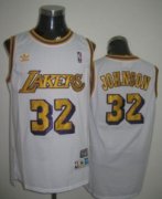 Wholesale Cheap Los Angeles Lakers #32 Magic Johnson White Swingman Throwback Jersey