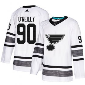 Wholesale Cheap Adidas Blues #90 Ryan O\'Reilly White Authentic 2019 All-Star Stitched Youth NHL Jersey