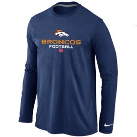 Wholesale Cheap Nike Denver Broncos Critical Victory Long Sleeve T-Shirt Dark Blue
