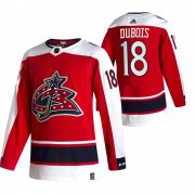 Wholesale Cheap Columbus Blue Jackets #18 Pierre-Luc Dubois Red Men's Adidas 2020-21 Reverse Retro Alternate NHL Jersey