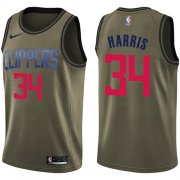 Wholesale Cheap Nike Clippers #34 Tobias Harris Green NBA Swingman Salute to Service Jersey