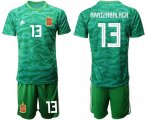 Wholesale Cheap Spain #13 Arrizabalaga Green Goalkeeper Soccer Country Jersey